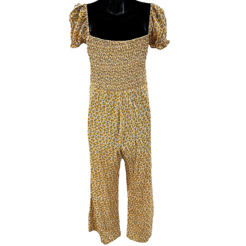 Anthropologie Faithfull The Brand Laszlo Smocked Jumpsuit View 4